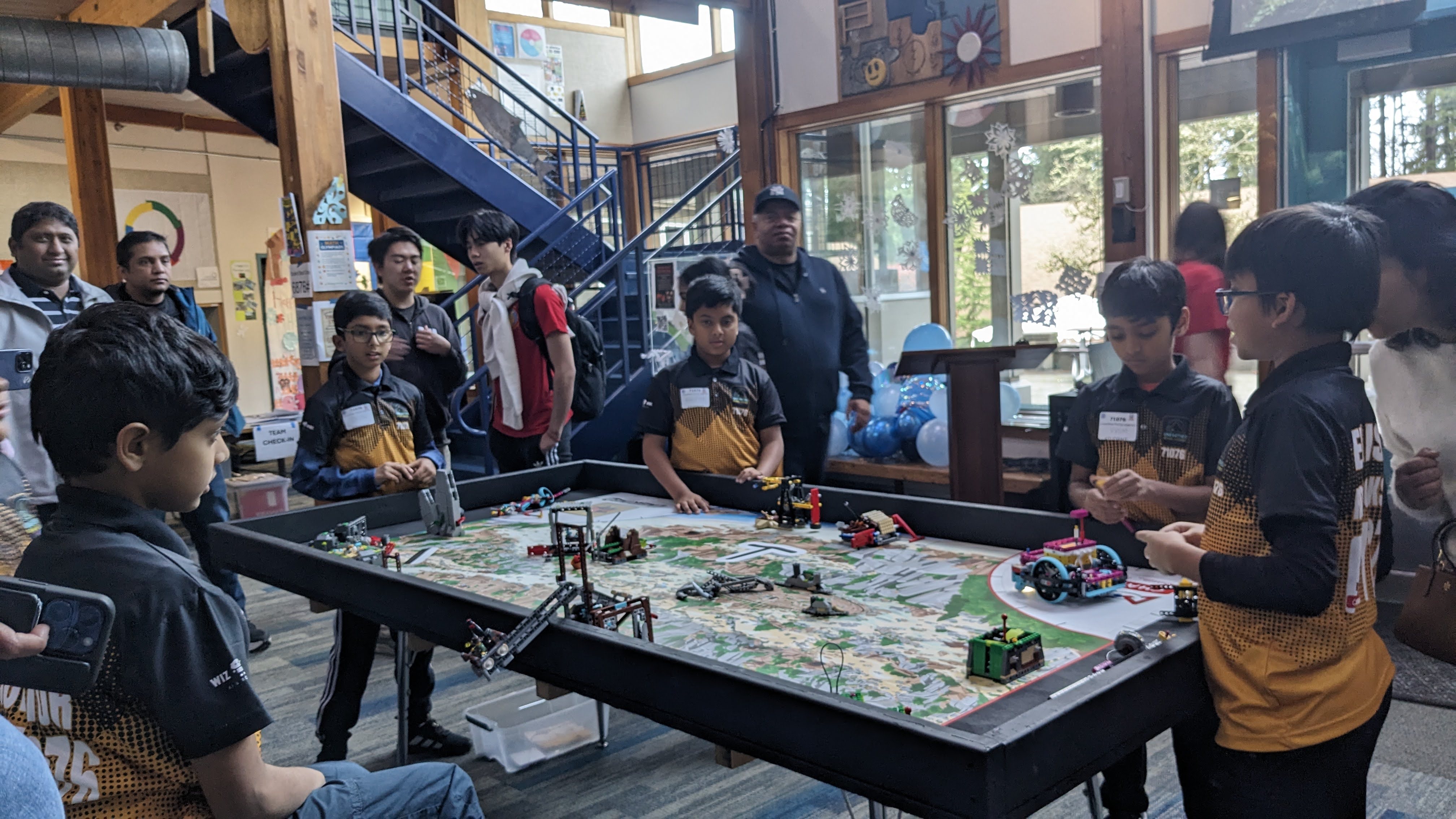 Wiz Kidz FLL team at their competition table