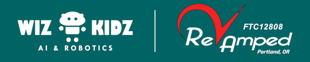 Wiz Kidz and RevAmped Robotics partnership logo